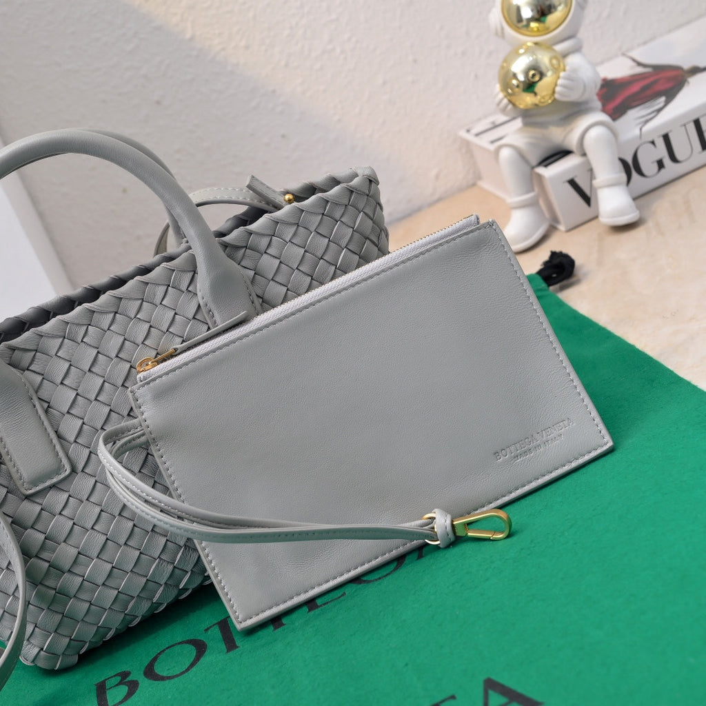 Mini Cabat 20cm Grey Lambskin Ghw
