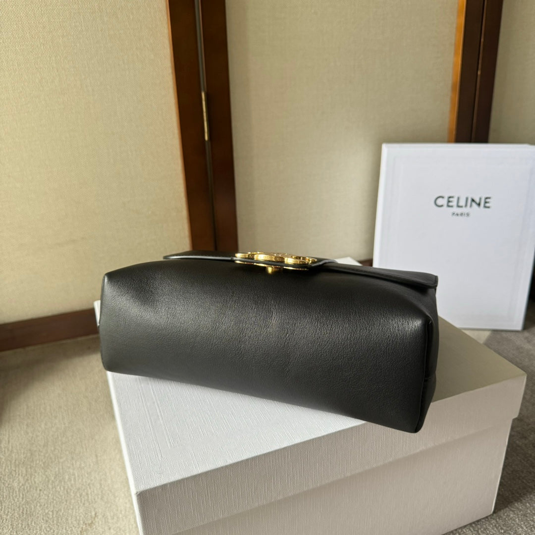 MEDIUM CELINE VICTOIRE BAG 25 IN BLACK CALFSKIN GOLDEN HARDWARE