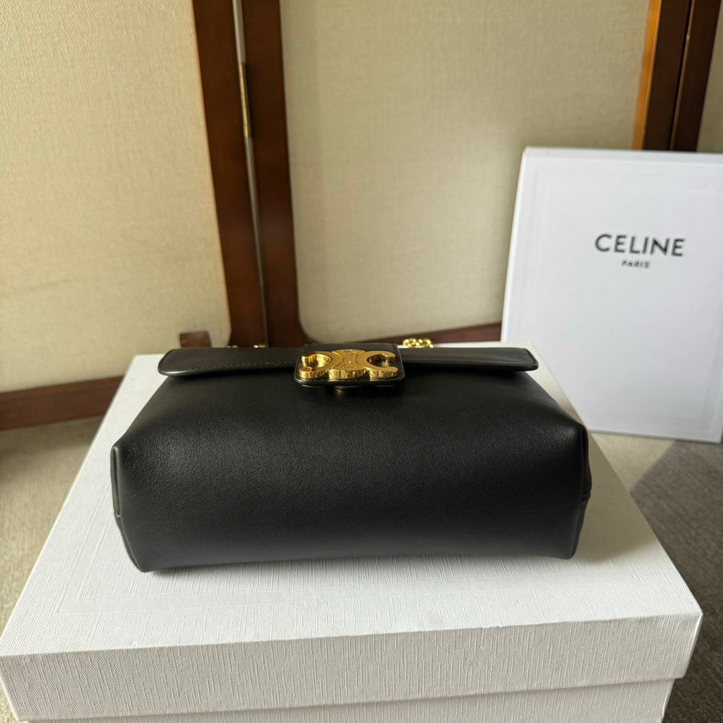 MEDIUM CELINE VICTOIRE BAG 23 IN BLACK CALFSKIN