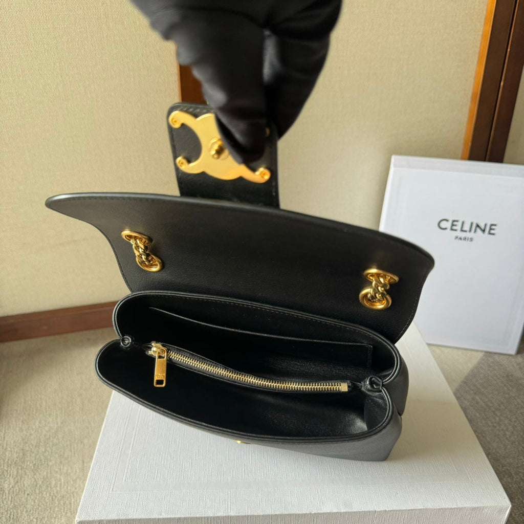 MEDIUM CELINE VICTOIRE BAG 23 IN BLACK CALFSKIN