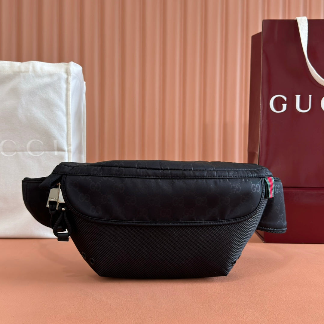 LARGE BELT BAG 32 IN BLACK GG NYLON