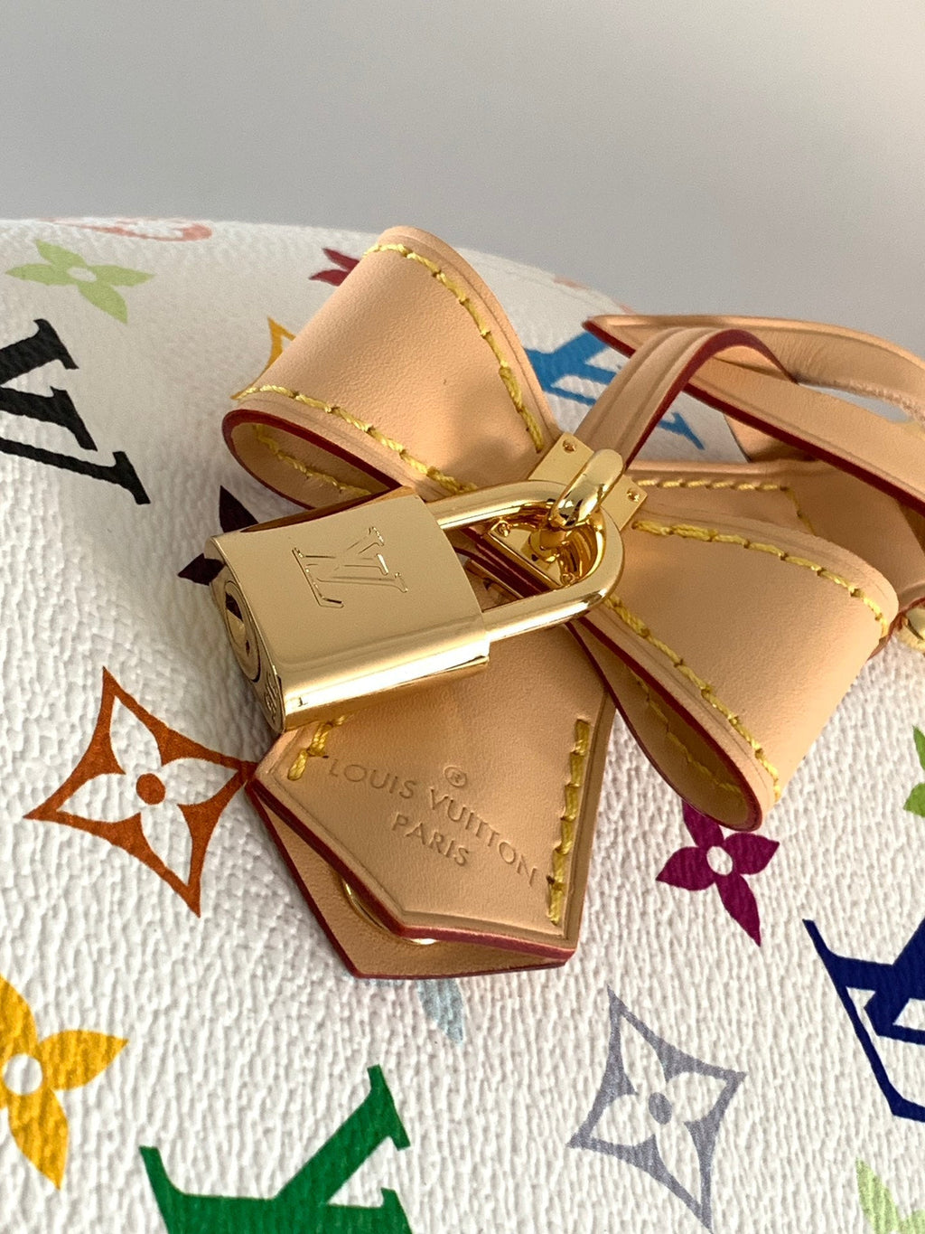 ALMA BB BAG 23 IN COLORFUL MONOGRAM COWHIDE GOLD-TONE HARDWARE