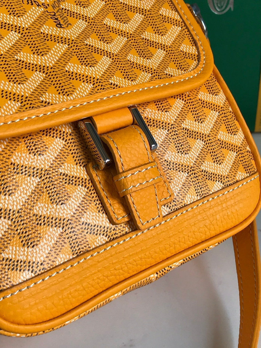 GRAND BLEU 16 IN YELLOW GOYARDINE CANVAS AND LAMBSKIN