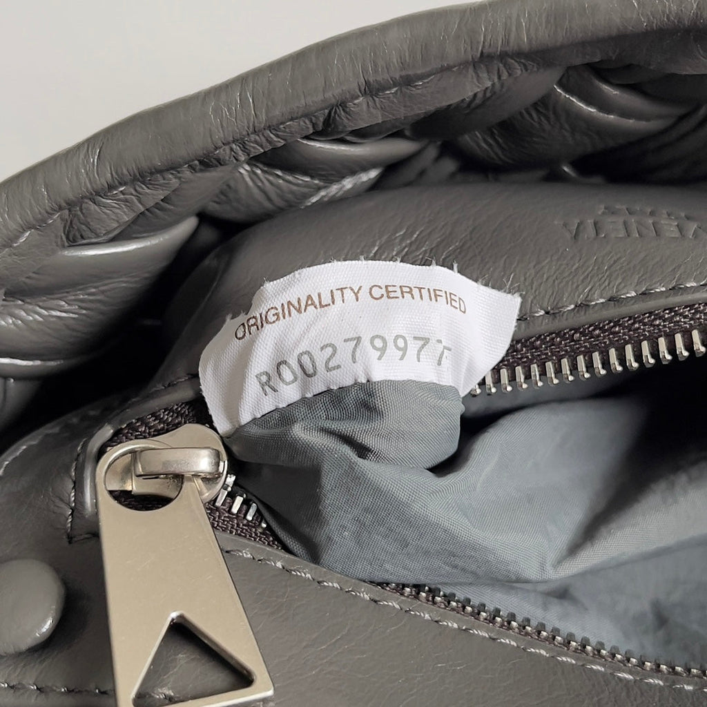 BV Small Rumple Messenger 21 Grey Lambskin Shw